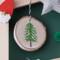 Painted Tree Wood Circle Ornament